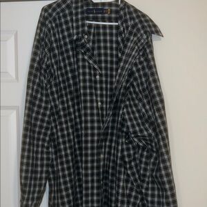Ralph Lauren Plaid Shirt Jacket in Black and White